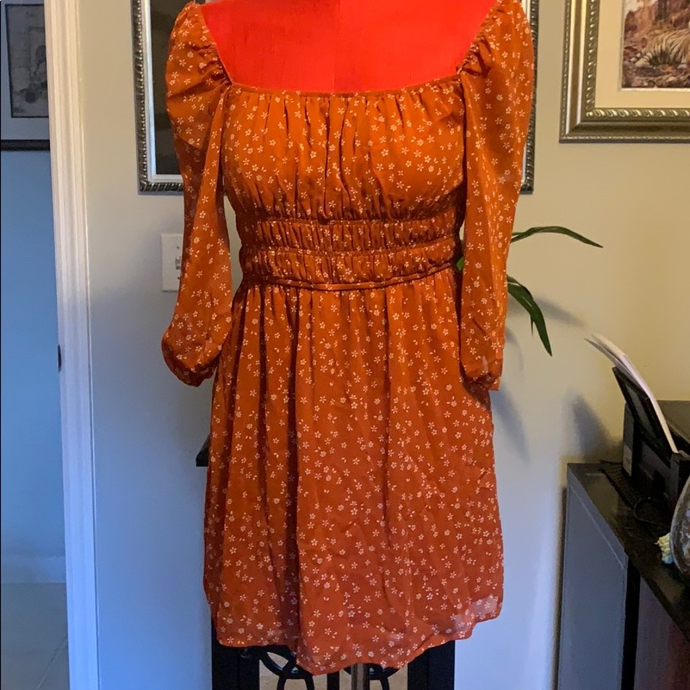 NWT Juniors TRIXXI rust dress S M L